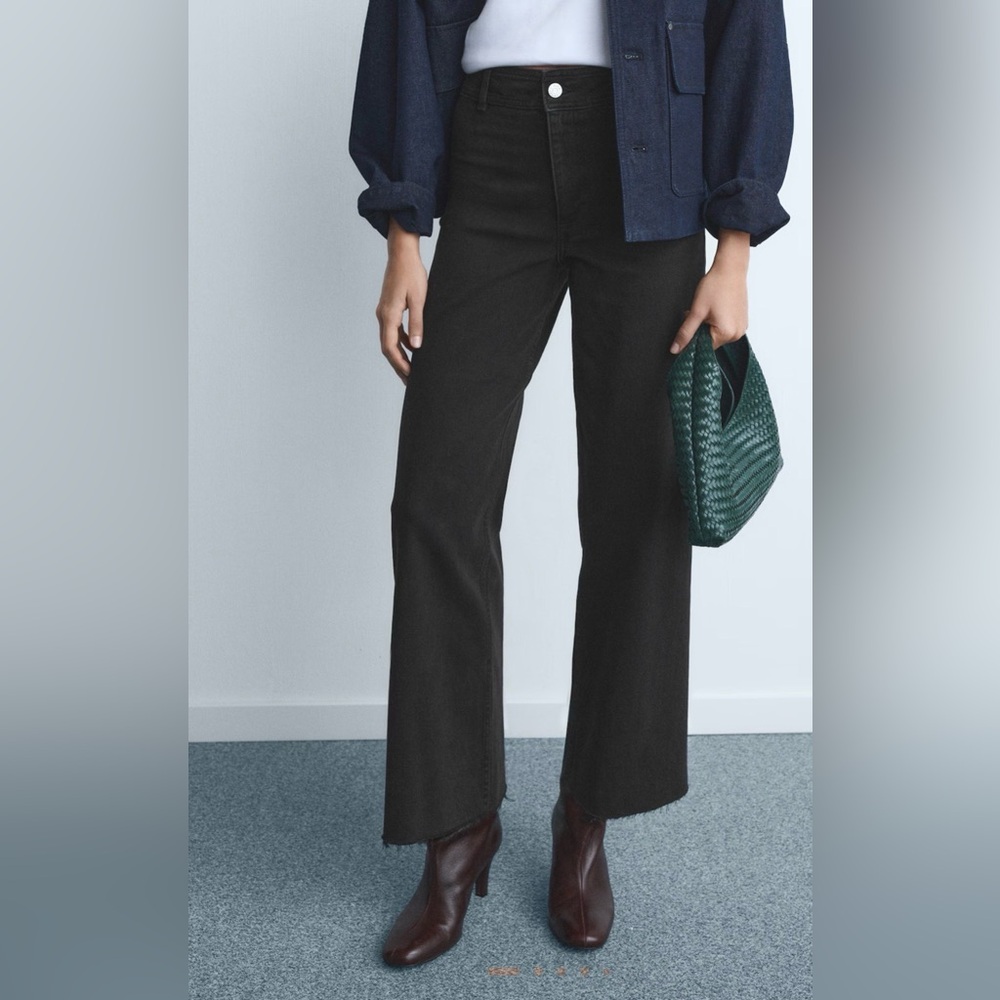 Mango CATHERINE CULOTTE HIGH-RISE JEANS 10